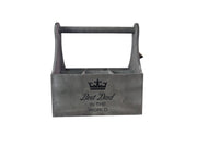 Wooden Best Dad In The World Bottle Gift Box Carrier Gift Novelty Xmas Large0