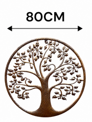 Bronze Tree Of Life Dimple Metal Garden Outdoor Wall Art Plaque 80cm Diameter1