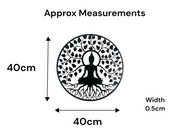 Buddha Metal Black Garden Outdoor Wall Art Plaque 40cm Diameter Gift Decoration1