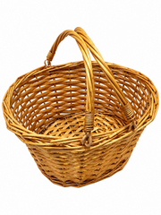 Honey Wicker Shopper Shopping Gift Display Basket No Liner Fold Flat Handles7