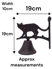Cast Iron Cat Doorbell Wall Mounted Rustic Garden Home Decorative Hanging Bell1