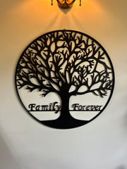 40cm Wall Art Black Tree of Life 'Family Forever' Garden Home Decoration Gift3
