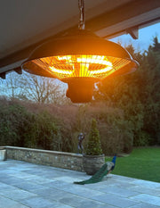 Patio Heater Black Hanging Mains Powered Weatherproof Outdoor Garden With Chain5