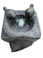 Grey Two Birds Water Feature With Light Garden Giftwear Outdoor Decor Decoration12