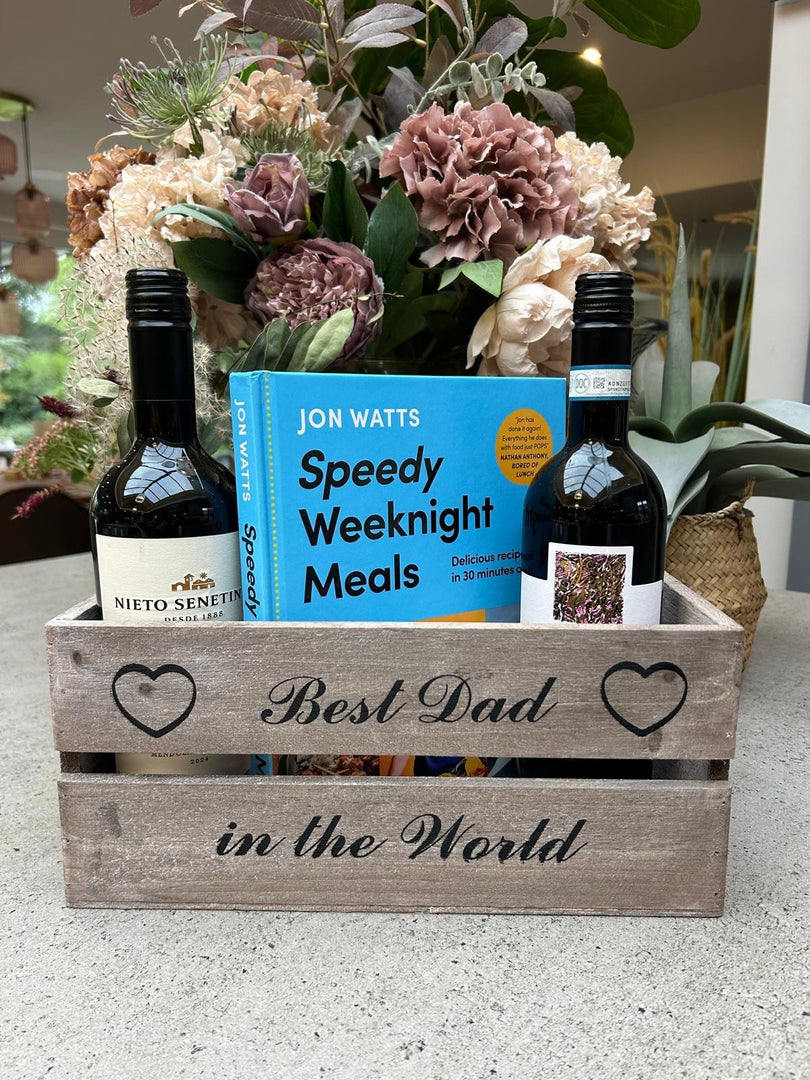 Wooden Crate Best Dad In The World Decorative Box Hamper Gift Christmas Storage2