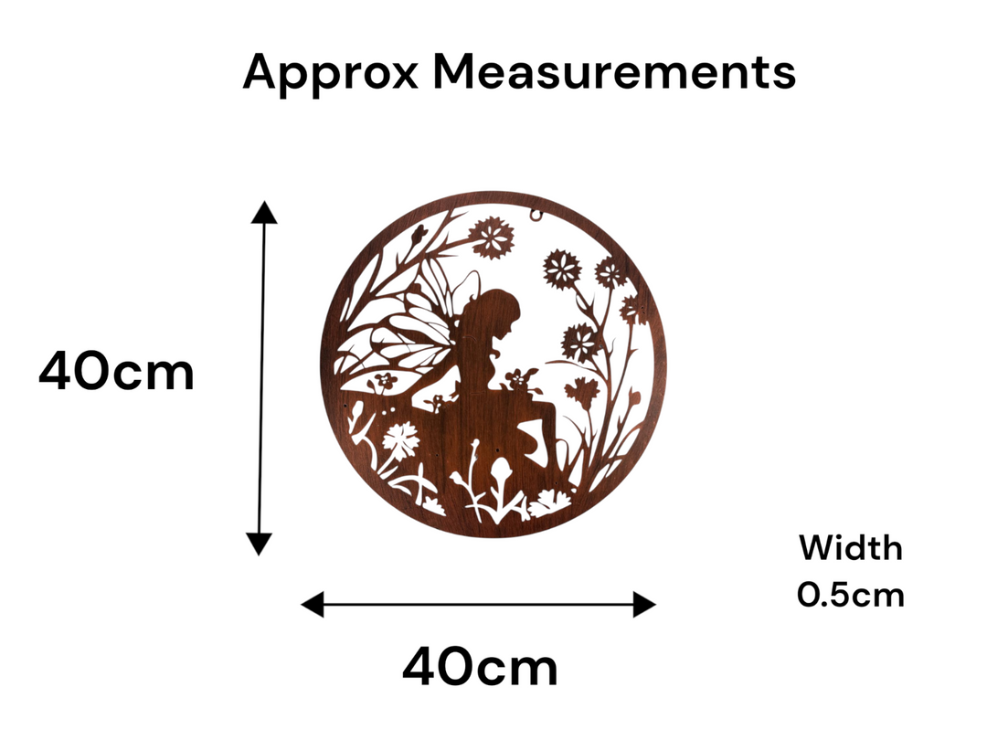 40cm Wall Art Bronze Fairy Fairies Floral Garden Home Decoration Decor Gift1