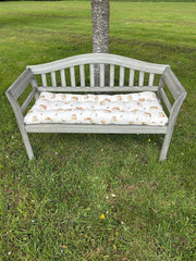 Happy Hedgehog Bench Seat Pad Grey Cushion Outdoor Garden Decor 110cm x 50cm8