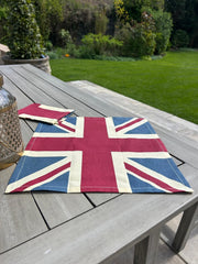 Set of 4 Union Jack Cotton Napkins British Flag Table Napkins Reusable Washable0