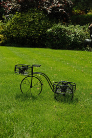 2 Tier Trike Pot Holder Metal Garden Flowers Plant Display Planter in Black13