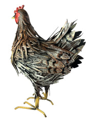Decorative Metal Brown Hen Chicken Garden Statue Outdoor Lawn Ornament Farmyard8