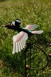 Colourful Flying Rocking Balancing Crow Rocker Garden Ornament Decoration Stake21