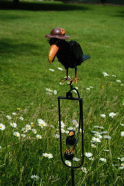 Rocking Balancing Mum Crow Rocker Garden Ornament Decoration Stake Gift Decor5