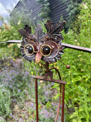 Flying Rocking Balancing Wise Owl Bird Rocker Garden Ornament Decoration Stake2
