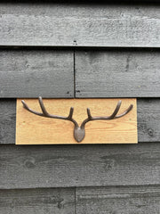 Stag Antlers Hanging Hook Cast Iron Farmhouse Coat Hanger Decor Indoor Outdoor13