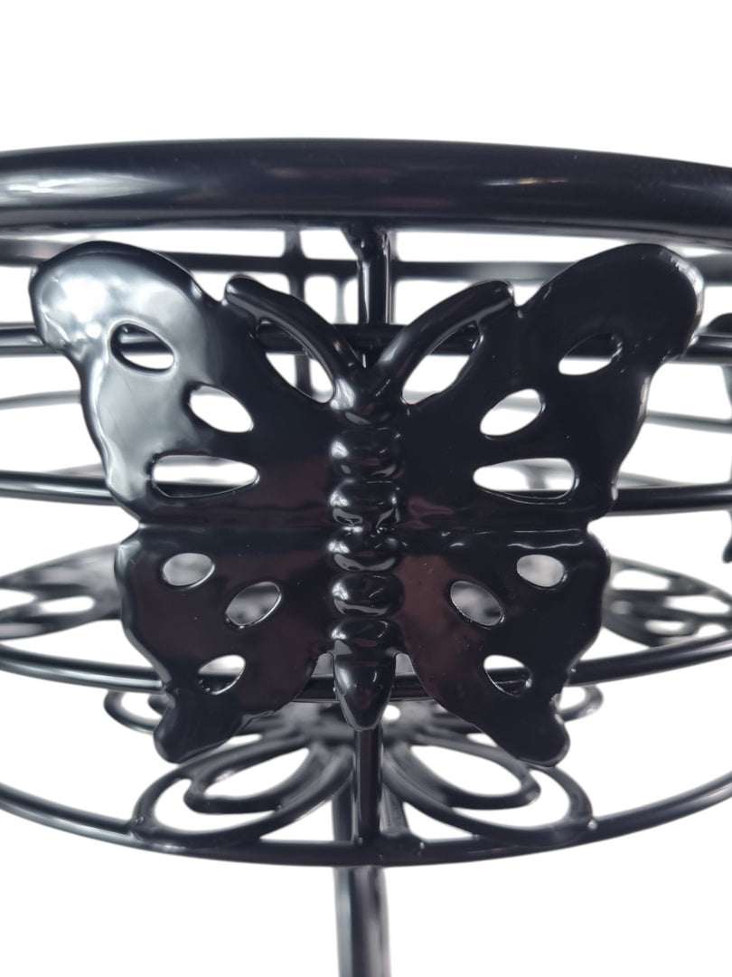 2 Tier Trike Pot Holder Metal Garden Flowers Plant Display Planter in Black20