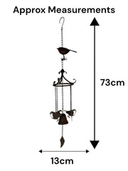 Rustic Metal Robin Hanging Windchime Garden Gift Decor Decoration Hanging Hook1