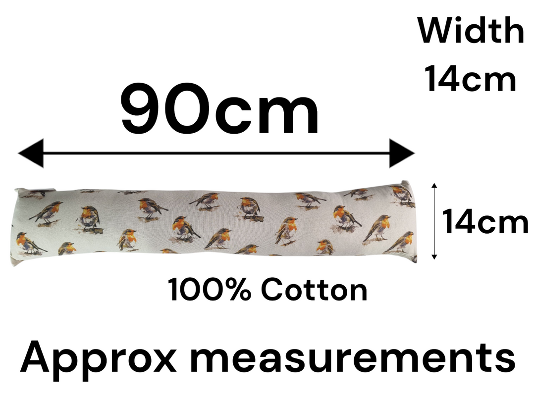 Robin Bird Draught Excluder Gift Home Decor Decoration Beige Cream Natural Real1