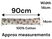 Robin Bird Draught Excluder Gift Home Decor Decoration Beige Cream Natural Real1