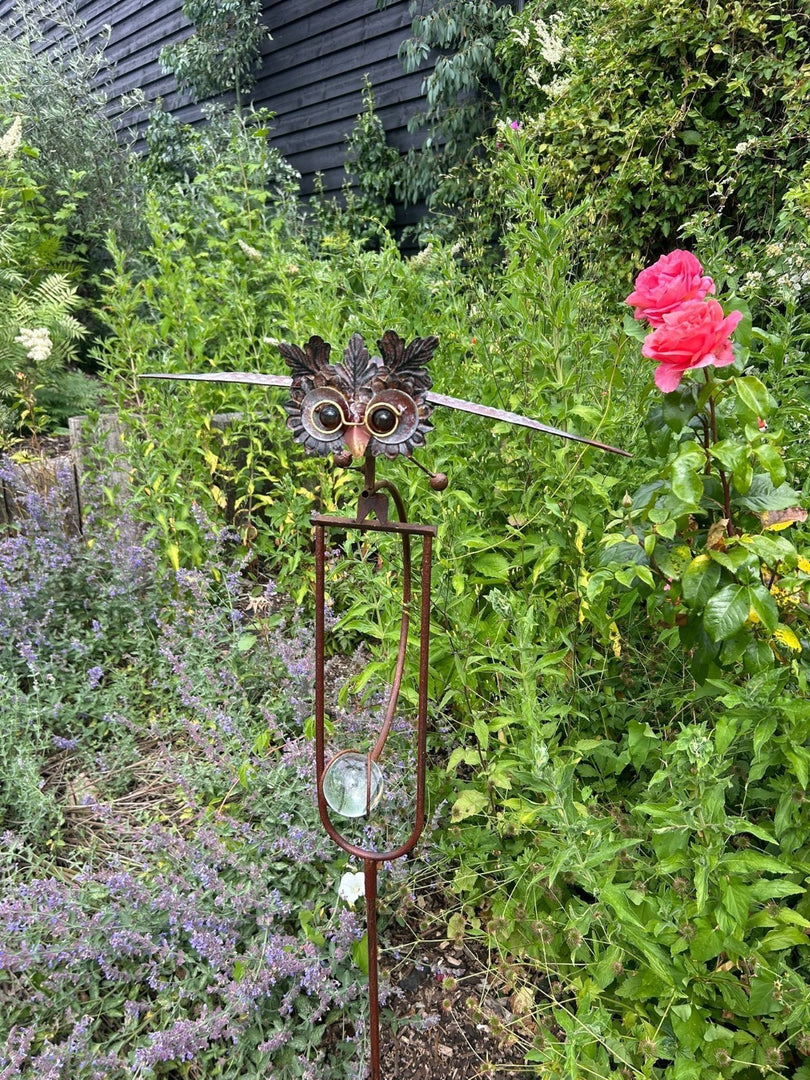 Flying Rocking Balancing Wise Owl Bird Rocker Garden Ornament Decoration Stake11