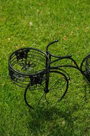 2 Tier Trike Pot Holder Metal Garden Flowers Plant Display Planter in Black6