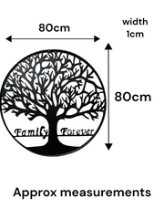 Large Family Forever Tree Of Life Metal Garden Outdoor Wall Art  Plaque 80cm Dia1