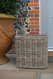 NEW Square Kubu Wicker Rattan Log Storage Handmade Traditional Basket Home Decor0