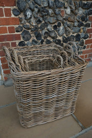 NEW Square Kubu Wicker Rattan Log Storage Handmade Traditional Basket Home Decor8