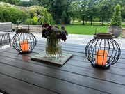 Black Metal Hanging Lantern Candle Holder Rustic Garden Patio Outdoor Decor13