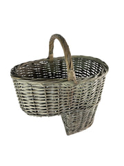 Driftwood-wash Wicker Willow Stair Basket with No Liner Home Stairs Storage Tidy10