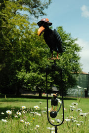 Rocking Balancing Mum Crow Rocker Garden Ornament Decoration Stake Gift Decor7