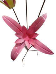 Colourful Metal Garden Flower Ornament Outdoor Lily Sculpture Stake Decoration8