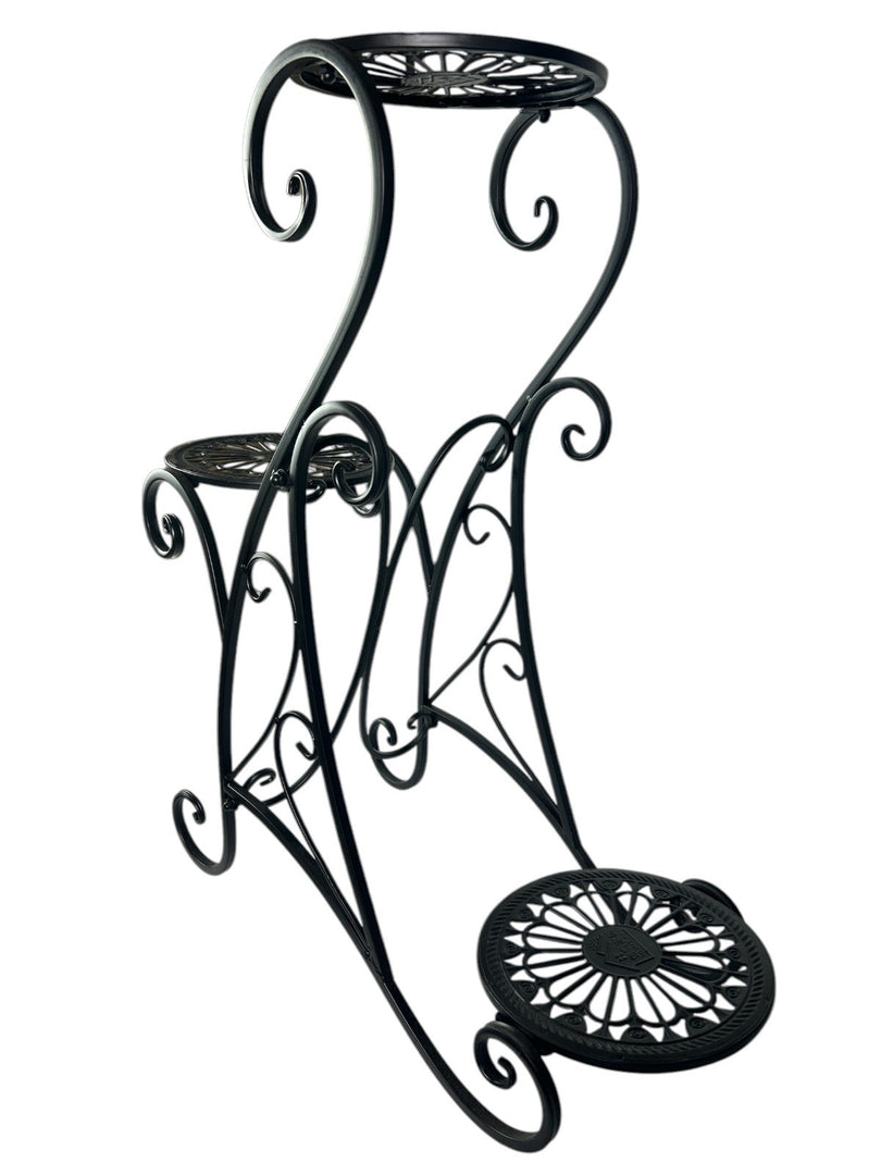 3 Tier Planter Black Plant Flower Pot Stand Garden Gift Decor Decoration9