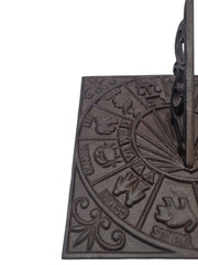 Cast Iron Square Zodiac Sundial Gnomon Decorative Traditional Garden Ornament14