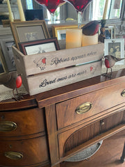 Wooden Crate Robins Appear When Loved Ones Are Near Decorative Box Christmas2