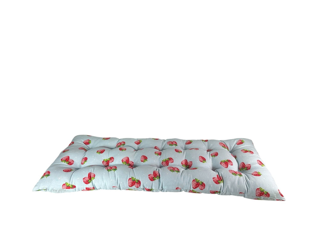 Summer Strawberry Blue Bench Seat Pad Cushion Garden Outdoor 110cm x 50cm20