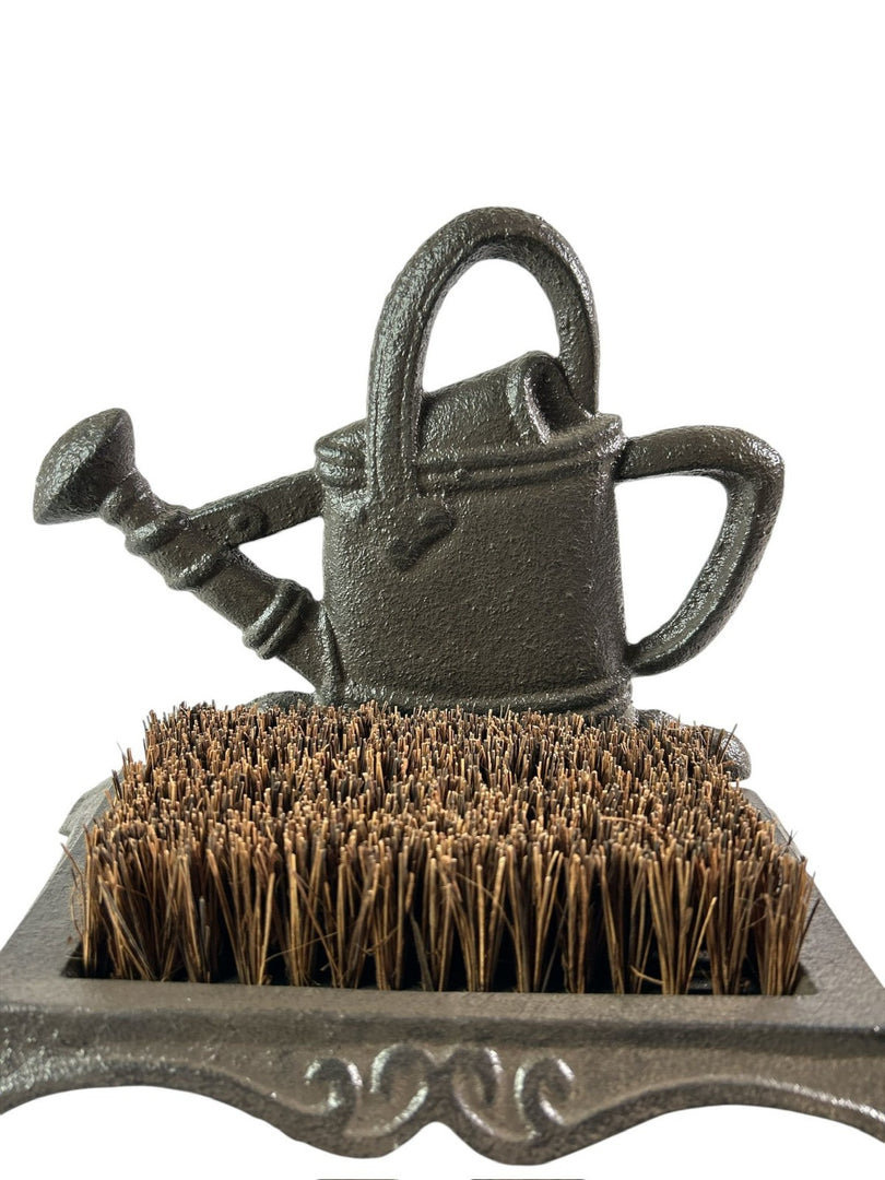 Cast Iron Watering Can Boot Scraper Brush Shoe Welly Boot Cleaner Garden Gift7