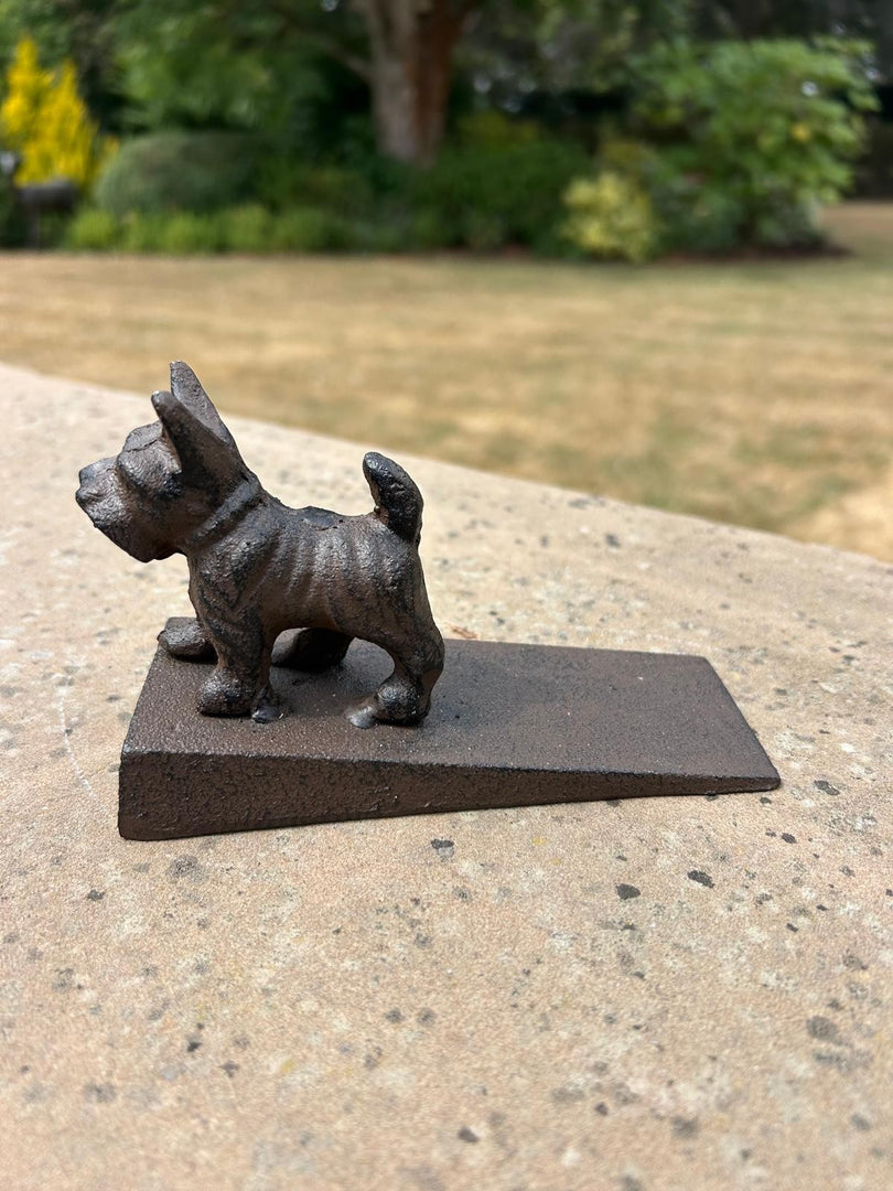 Cast Iron Scottie Dog Doorstop Door Stopper Heavy Metal Home Decoration Decor2