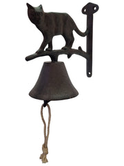 Cast Iron Cat Doorbell Wall Mounted Rustic Garden Home Decorative Hanging Bell11