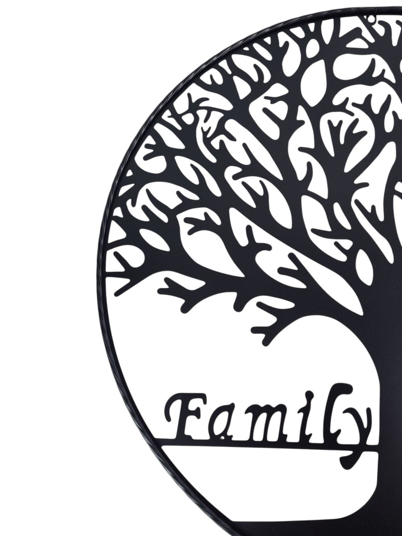 40cm Wall Art Black Tree of Life 'Family Forever' Garden Home Decoration Gift4