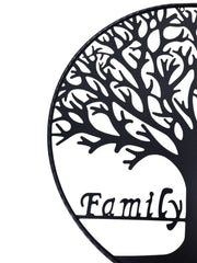 40cm Wall Art Black Tree of Life 'Family Forever' Garden Home Decoration Gift4