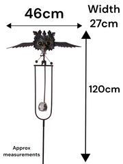 Flying Rocking Balancing Wise Owl Bird Rocker Garden Ornament Decoration Stake1