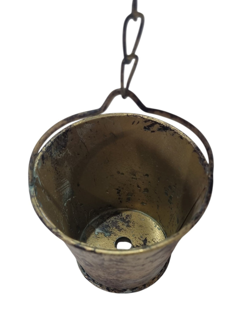 Bucket Rain Chain Hanging Garden Outdoor Nature Ornament Water Decoration22