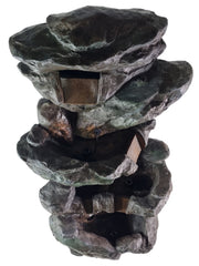 Rock Pool Water Feature Slate Effect Garden Light Up LED Outdoor Decor Gift13