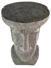 Moai Easter Island Head Statue Resin Garden Ornament Tiki Style Sculpture Plinth11