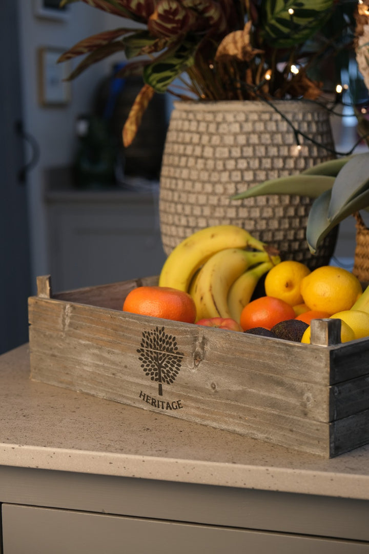 Heritage Set of 3 Wooden Nesting Storage Crates Rustic Grey Vintage Style Box10
