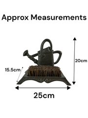 Cast Iron Watering Can Boot Scraper Brush Shoe Welly Boot Cleaner Garden Gift13