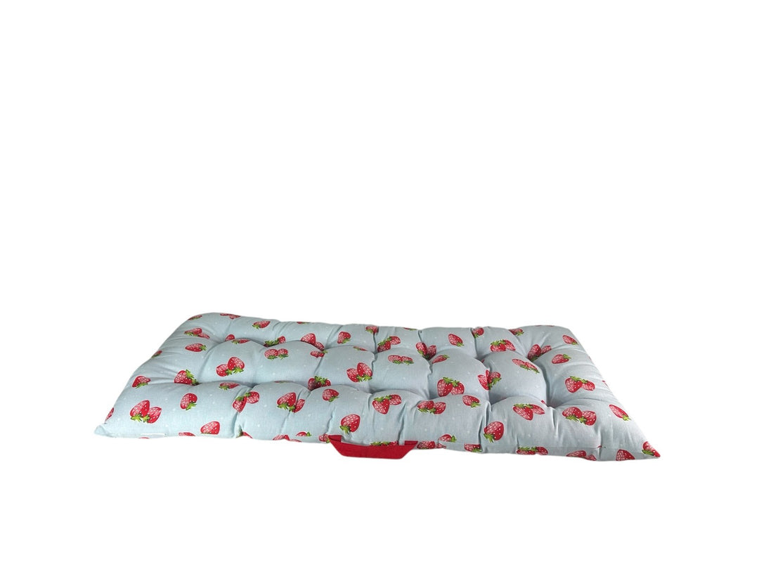 Summer Strawberry Blue Bench Seat Pad Cushion Garden Outdoor 110cm x 50cm18