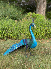 Tail Down Decorative Peacock Bird Animal Metal Garden Giftware  Ornament5