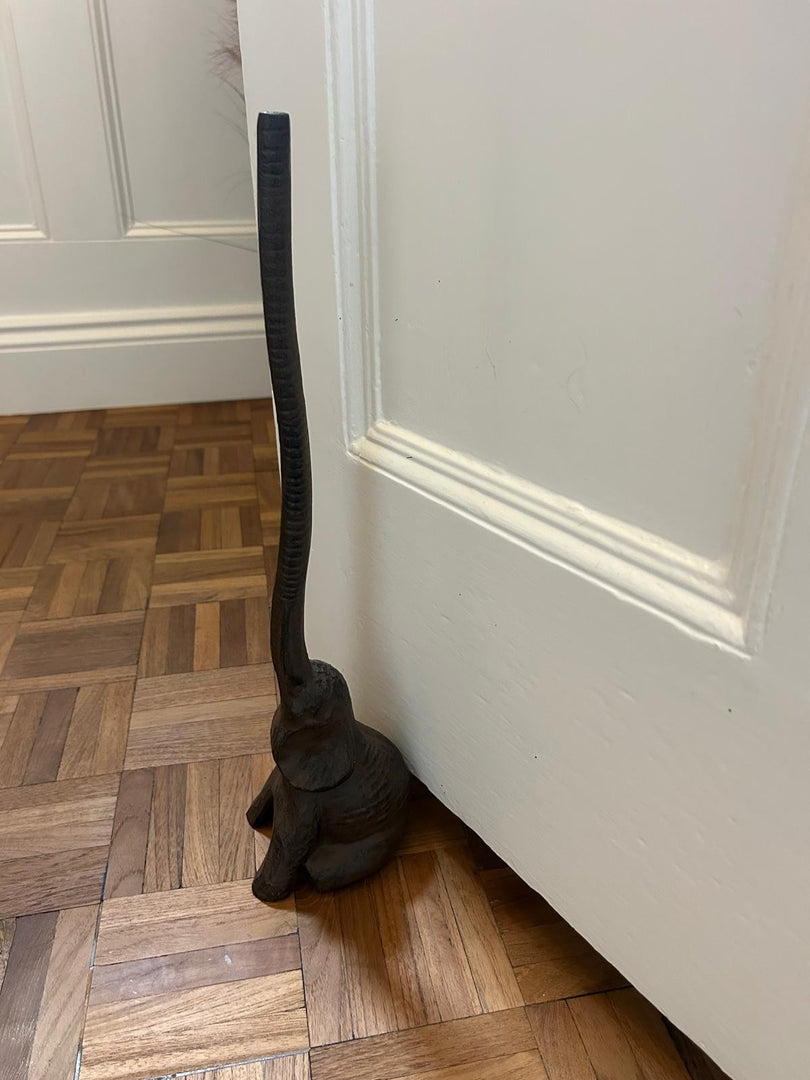 Cast Iron Elephant Kitchen Roll Holder Paper Towel Stand Animal Door Stop Gift3