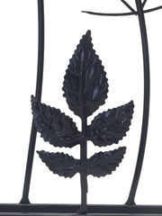 Black Metal Floral Wall Art Square Botanical Flower Leaf Hanging Home Decor Gift7